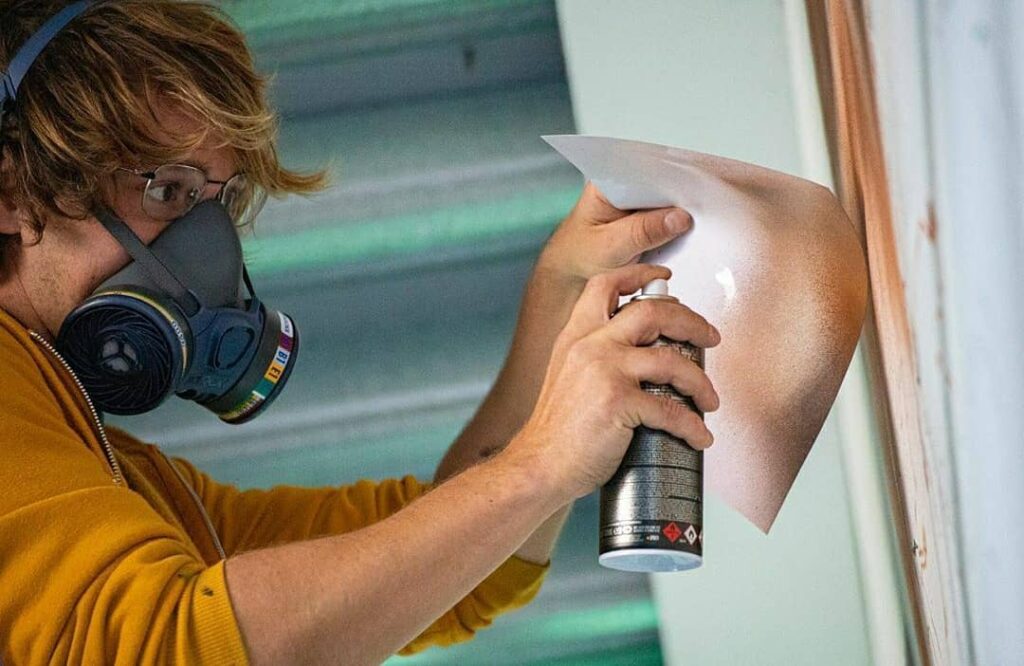 Muurschildering uit het beeldmateriaal op de website van Spatzuiver