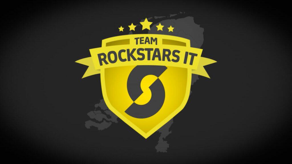 Beeld uit de video met animatie over de interne teamstructuur van Team Rockstars IT